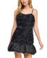 ფოტო #1 პროდუქტის Juniors' Sweetheart-Neck Taffeta Rosette Dress