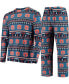Men's Navy Auburn Tigers Ugly Sweater Knit Long Sleeve Top and Pant Set