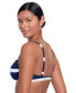 Фото #3 товара Women's Striped O-Ring Bikini Top