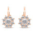 Beautiful bronze earrings with clear zircons EA744R