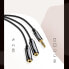 Фото #3 товара Rozdzielacz kabla słuchawkowego 2x AUX 3.5mm mini jack 25cm czarny