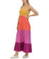 Фото #3 товара Women's Smocked Colorblock Maxi Dress