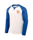 ფოტო #3 პროდუქტის Men's Darius Rucker Collection by White, Royal Distressed New York Mets Team Color Raglan T-shirt
