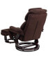Фото #4 товара Multi-Position Recliner & Ottoman With Swivel Wood Base
