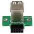 Фото #8 товара StarTech.com 2 Port USB Motherboard Header Adapter - IDC - USB 2.0 - Black - Green - Stainless steel - 20 mm - 125 mm - 230 mm