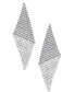 Silver-Tone Pavè Triangular Mesh Statement Earrings, Created for Macy's