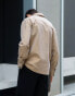 Фото #3 товара Labelrail x Isaac Hudson pocket detail wrap overshirt co-ord in beige