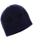 Portolano Whipstitched Lurex Cashmere Hat Women's Blue
