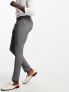 ASOS DESIGN wedding smart skinny trousers with micro texture in navy