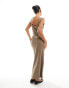 Фото #2 товара JDY cap sleeve maxi jersey dress in light brown