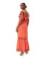 Women's Hibiscus Lace Maxi Dress