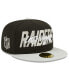Фото #4 товара Men's Black, Gray Las Vegas Raiders 2022 NFL Draft On Stage 59FIFTY Fitted Hat