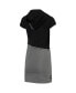 Фото #2 товара Women's Black, Gray New York Jets Hooded Mini Dress