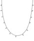 ფოტო #1 პროდუქტის Cubic Zirconia Dangle Chain Necklace in Sterling Silver, 16" + 2" extender, Created for Macy's
