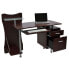 Stylish Computer Desk With Storage, Chocolate Коричневый, 1 Count - фото #1