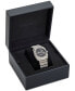 ფოტო #4 პროდუქტის Men's Swiss Gray Titanium Bracelet Watch 44mm