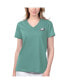 Фото #1 товара Women's Green Philadelphia Eagles Game Time V-Neck T-shirt