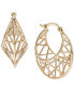 ფოტო #3 პროდუქტის Crisscross Graduated Small Hoop Earrings in 10k Gold, 1"