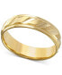 Men's Brushed & Milgrain Band in 14k Gold