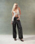 Фото #1 товара ASOS DESIGN washed metallic faux leather trouser in washed black