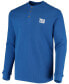 ფოტო #4 პროდუქტის Men's Royal New York Giants Maverick Thermal Henley Long Sleeve T-shirt