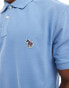 PS Paul Smith regular fit short sleeve polo with zebra logo in light blue