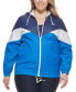 Фото #1 товара Trendy Plus Size Colorblock Rain Slicker Jacket