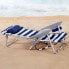 AKTIVE Low Folding Beach Chair 4 Rays With Cushion And Pocket Positions