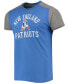 Фото #3 товара Men's Royal, Heathered Gray New England Patriots Gridiron Classics Field Goal Slub T-shirt