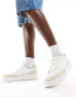 Фото #1 товара Pull&Bear chunky contrast trainers in white