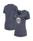 ფოტო #1 პროდუქტის Women's Heathered Blue USA Basketball Team Logo Tri-Blend V-Neck T-shirt