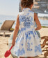 ფოტო #3 პროდუქტის Toddler and Little Girls Belted Tie Dye-Print Cotton Shirtdress