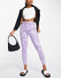 River Island high rise skinny jean in purple wave