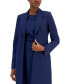 ფოტო #3 პროდუქტის Women's Longline Jacket Topper & Belted Sleeveless Sheath Dress