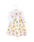 ფოტო #2 პროდუქტის Baby Girls Cotton Dress and Cardigan Set, Citrus Orange