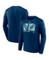 Men's Deep Sea Blue Seattle Kraken Authentic Pro Core Collection Secondary Long Sleeve T-Shirt