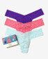 ფოტო #2 პროდუქტის Women's Bloom Holiday 3 Pack Low Rise Thong Underwear