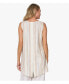 Women's Linen Sleeveless Striped A-Line Santorini Top