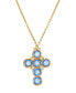 2028 crystal Cross Necklace, 28"