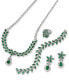 ფოტო #3 პროდუქტის Brasilica by EFFY® Emerald (1-1/16 ct. t.w.) and Diamond (5/8 ct. t.w.) Flower Ring in 14k Gold or 14k White Gold