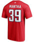 Men's Anthony Mantha Red Washington Capitals Authentic Stack Name and Number T-shirt