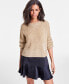 Фото #1 товара Women's Metallic Sweater, Created for Macy's