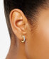 ფოტო #2 პროდუქტის Diamond Accent Small Hoop Earrings in 14k Gold-Plated Sterling Silver
