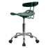 Vibrant Green And Chrome Swivel Task Chair With Tractor Seat