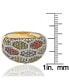 ფოტო #3 პროდუქტის Suzy Levian Sterling Silver Cubic Zirconia Pave Multi-Color Geometric Ring