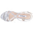 Фото #5 товара Nina Blossom Glitter Open Toe Evening Womens Silver Dress Sandals BLOSSOM-SLVR