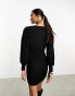 Фото #8 товара Vila stretch wrap bodycon mini dress in black