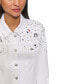 Фото #8 товара Women's Signature-Pin Embellished Denim Jacket