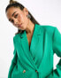 Фото #4 товара French Connection luxe tailored blazer co-ord in emerald green