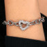 Charming steel bracelet with heart Incontri SAUQ10